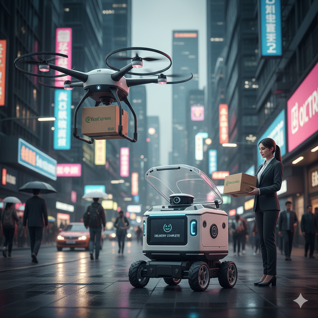 Inovasi Logistik Tech Asia: Drone dan Robot dalam Pengiriman Paket.